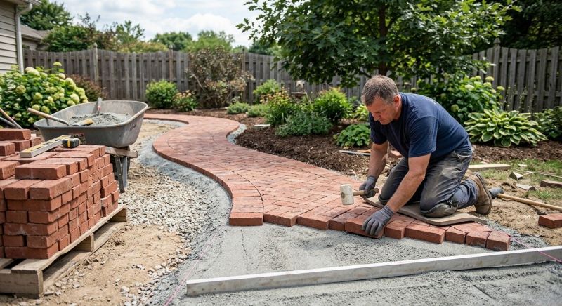 Brick Hardscape Installation in Ridgefield, CT