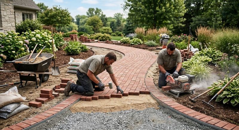 Brick Hardscaping Installation in Port Jefferson, NY