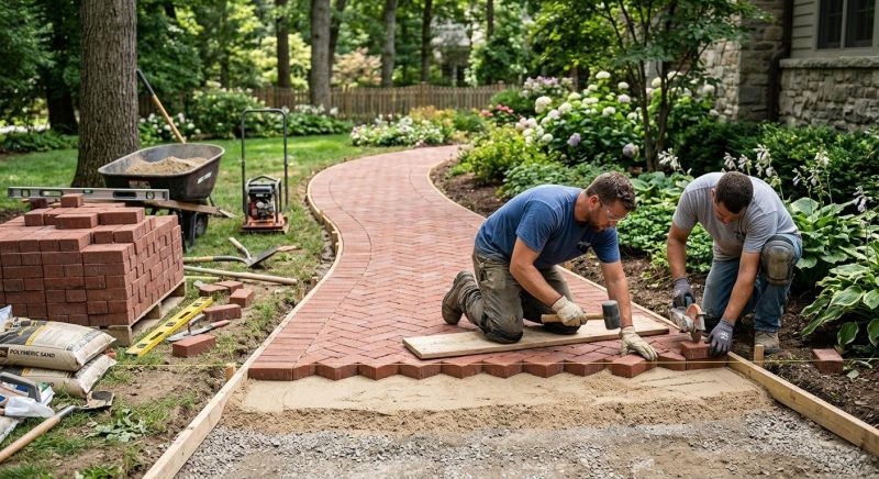 Brick Paving Installation in Port Washington, NY