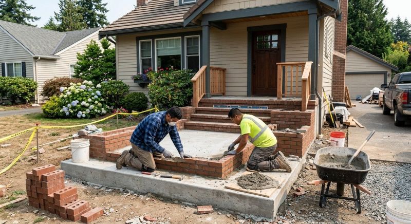 Brick Porch Installation in Norwalk, CT