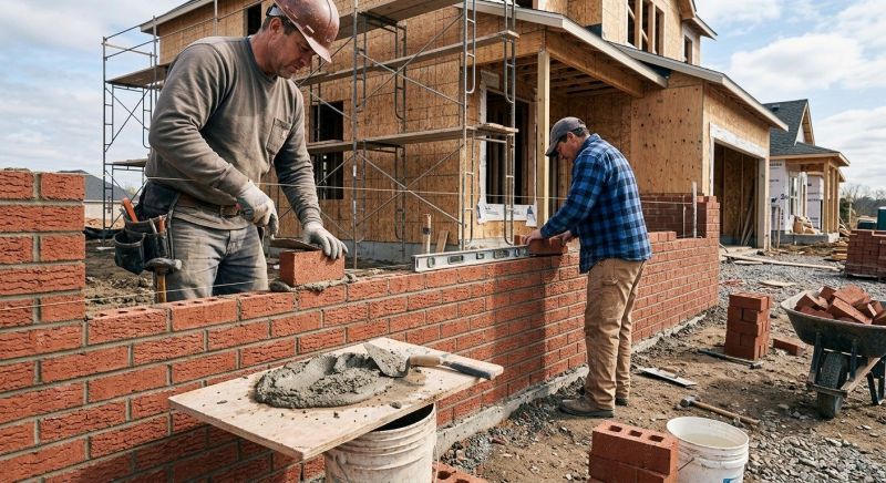 Brick Wall Installation in Milford, CT